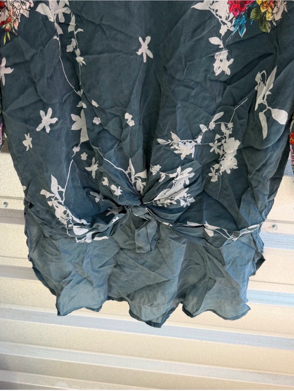 Johnny Was watercolor floral tunic simi sheer - Picture 3 of 7